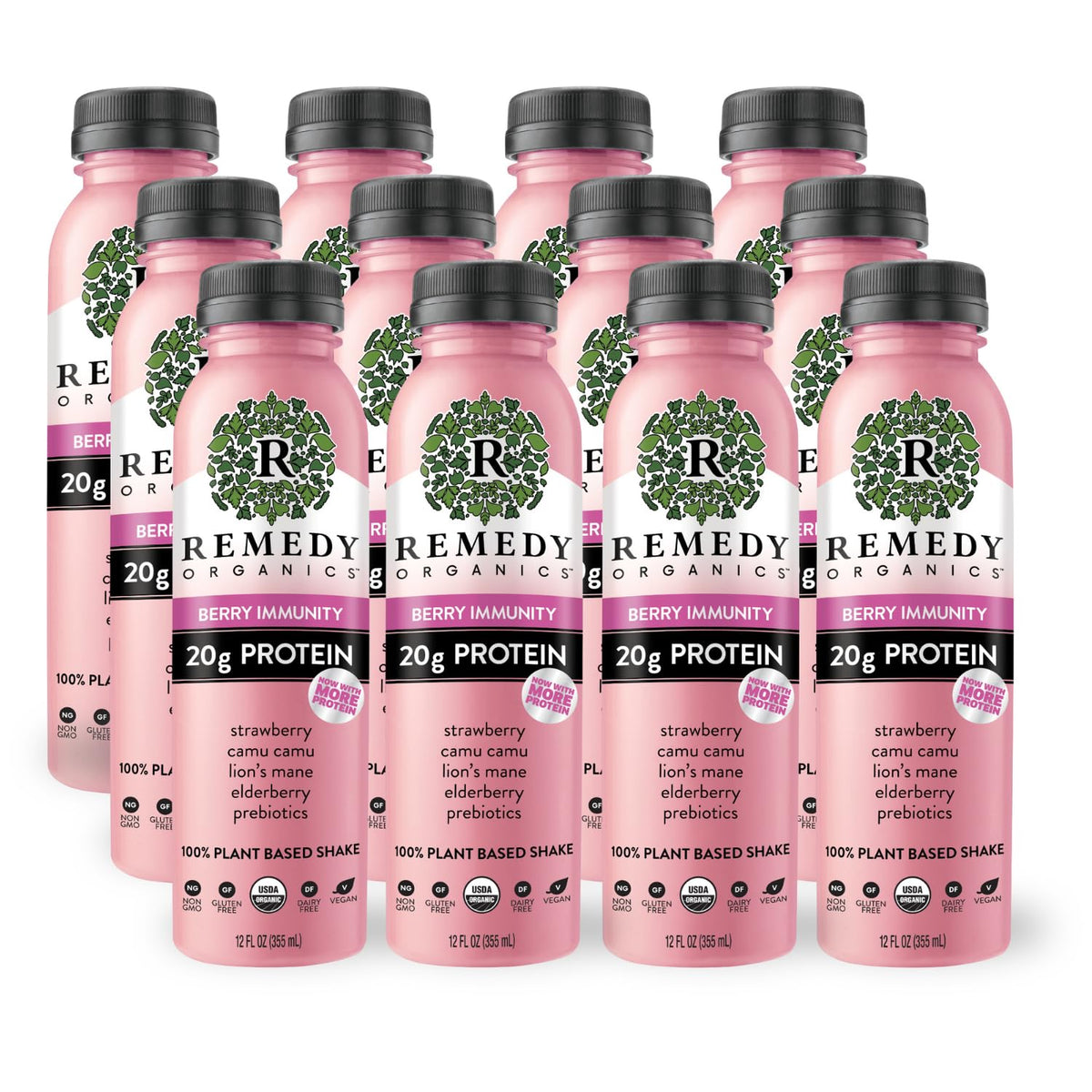 Remedy Organics Variety Assortment Case 10-Pack | Plant Based Protein Shakes, Ready to Drink | USDA Organic, Gluten Free, Dairy Free, Soy Free