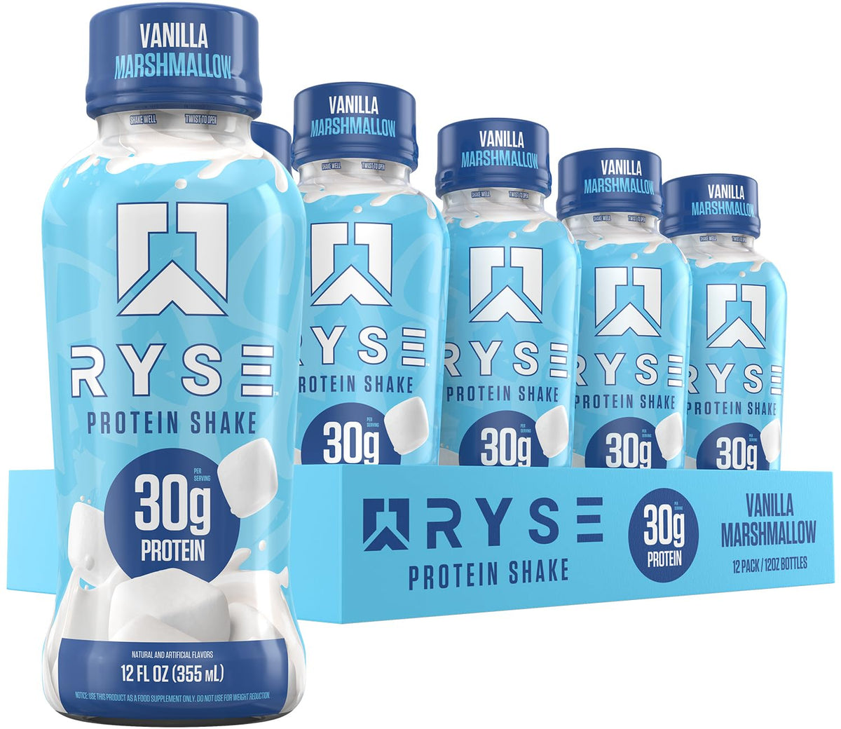 RYSE Protein Shake - Fudgsicle The Original Fudge Pop - 30g Protein Ready to Drink - 160 Calories, Zero Added Sugar, Gluten Free - Smooth & Delicious Nostalgic Flavors - 12 Fl Oz (12 Pack)
