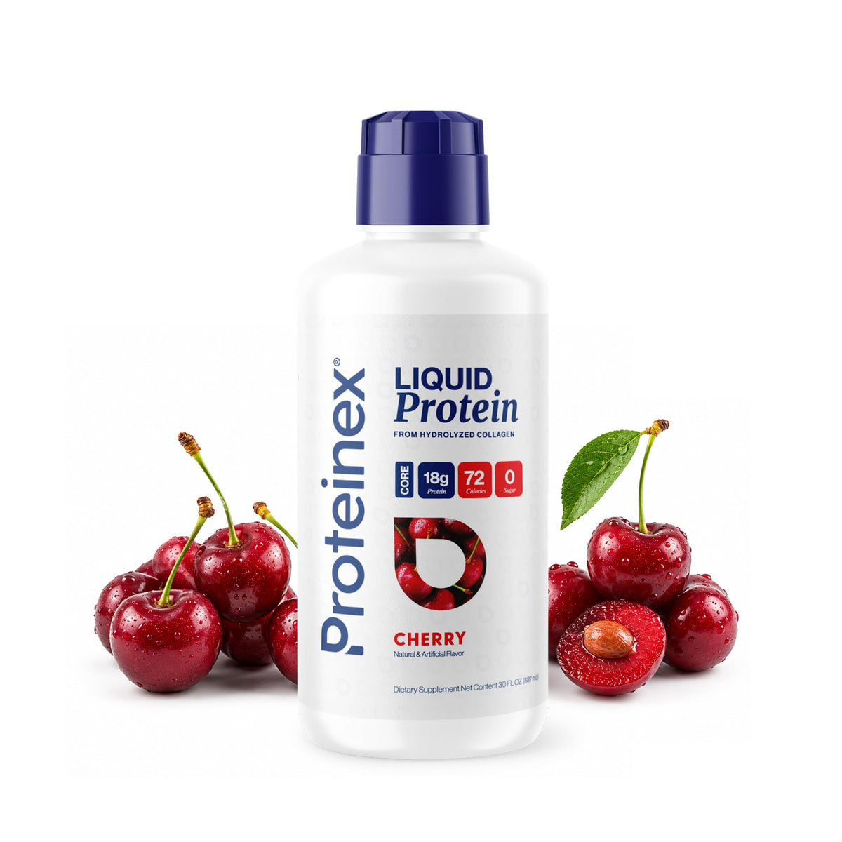 Proteinex Core Liquid Collagen Peptides, 18g Complete Protein | Doctor Recommended | Supports Recovery & Wound Healing | Zero Sugar, Zero Carbs, Ready to Drink | (Natural Pina Colada, 30 Fl Oz)