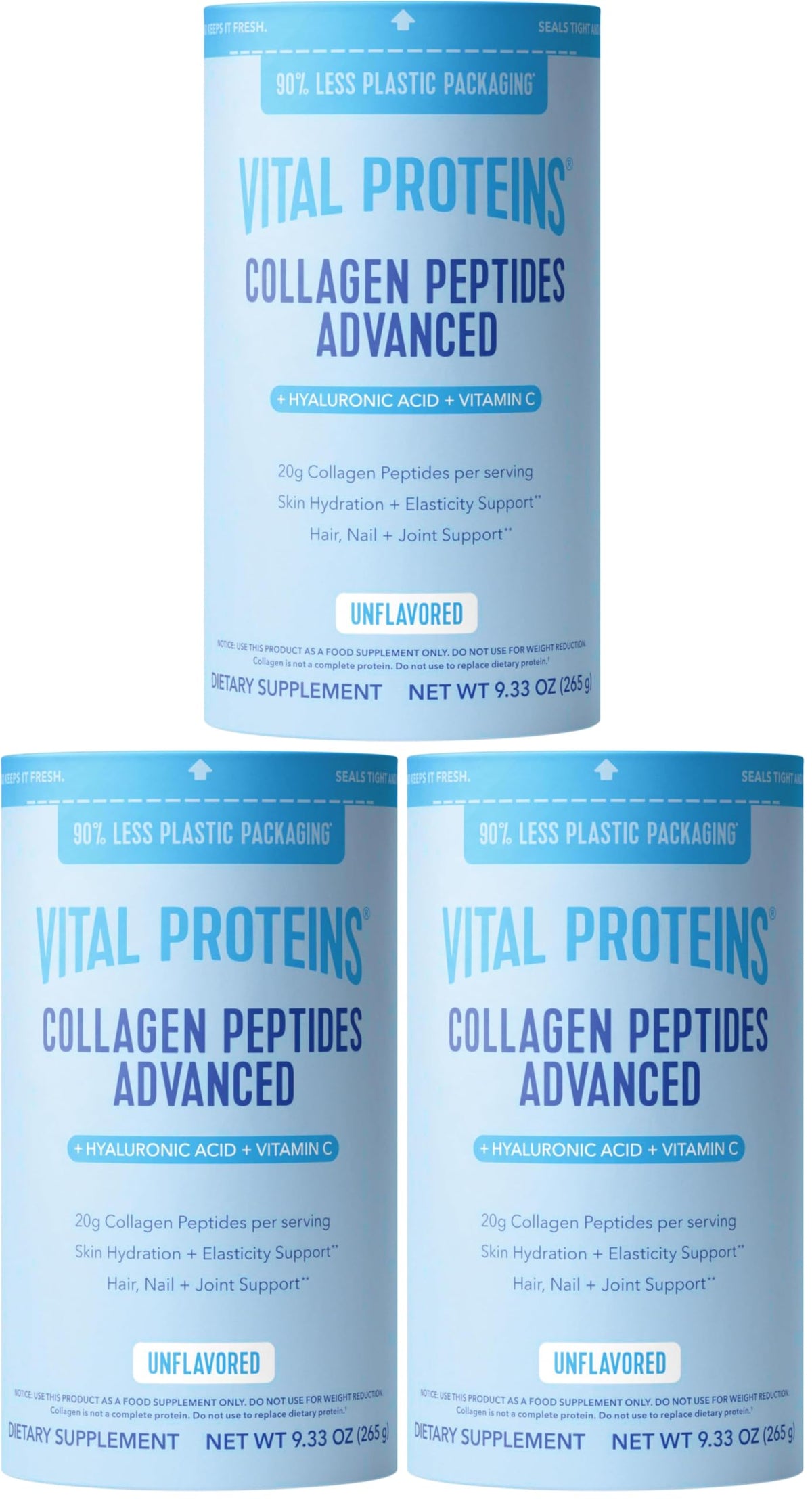 Vital Proteins Collagen Peptides Powder Advanced, Unflavored, 20oz