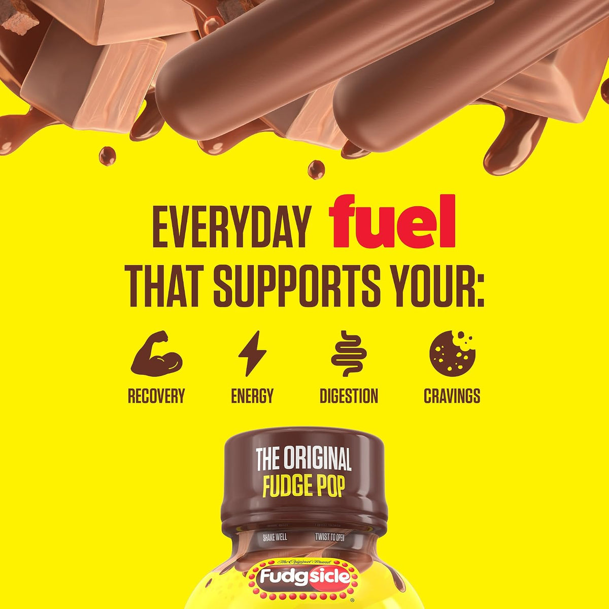 RYSE Protein Shake - Fudgsicle The Original Fudge Pop - 30g Protein Ready to Drink - 160 Calories, Zero Added Sugar, Gluten Free - Smooth & Delicious Nostalgic Flavors - 12 Fl Oz (12 Pack)