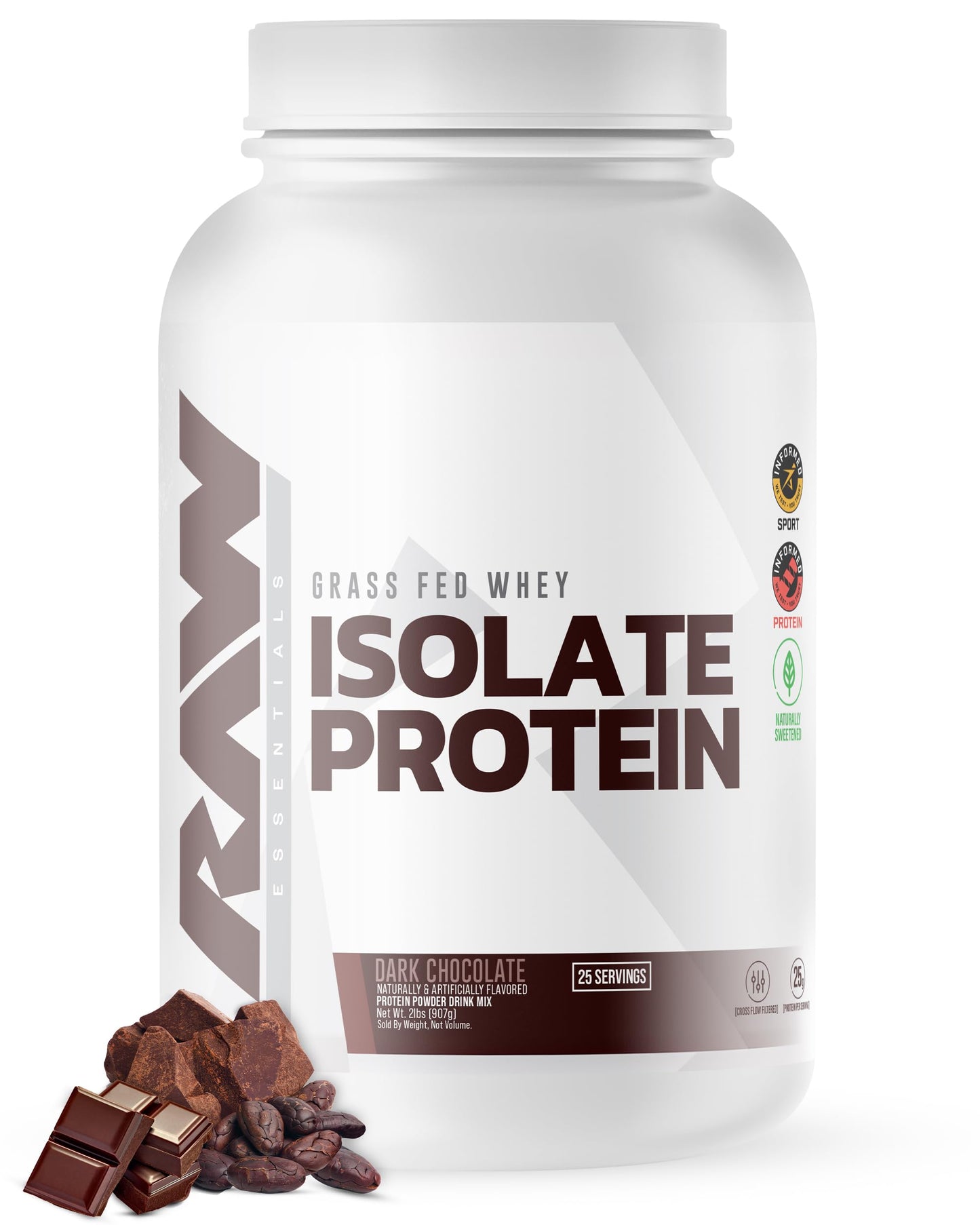 RAW Whey Isolate Protein Powder, Vanilla (CBUM Itholate) - 100% Grass-Fed Sports Nutrition Powder for Muscle Growth & Recovery - Low-Fat, Low Carb, Naturally Flavored - 25 Servings