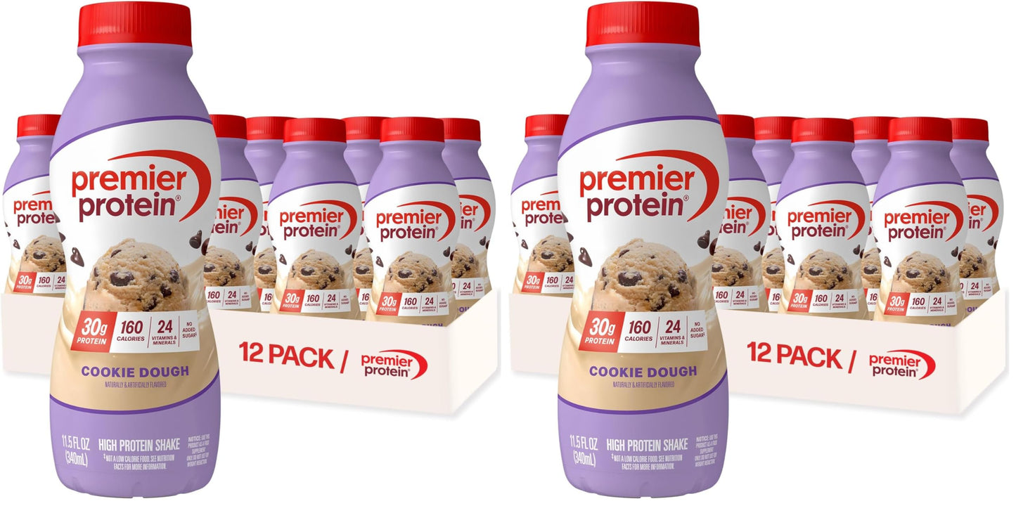 Premier Protein 30g High Protein Shake, Chocolate, 12 Pack | 160 Calories, 24 Vitamins & Minerals, No Added Sugar, Supports Muscle Health, Gluten-Free, 11.5 oz