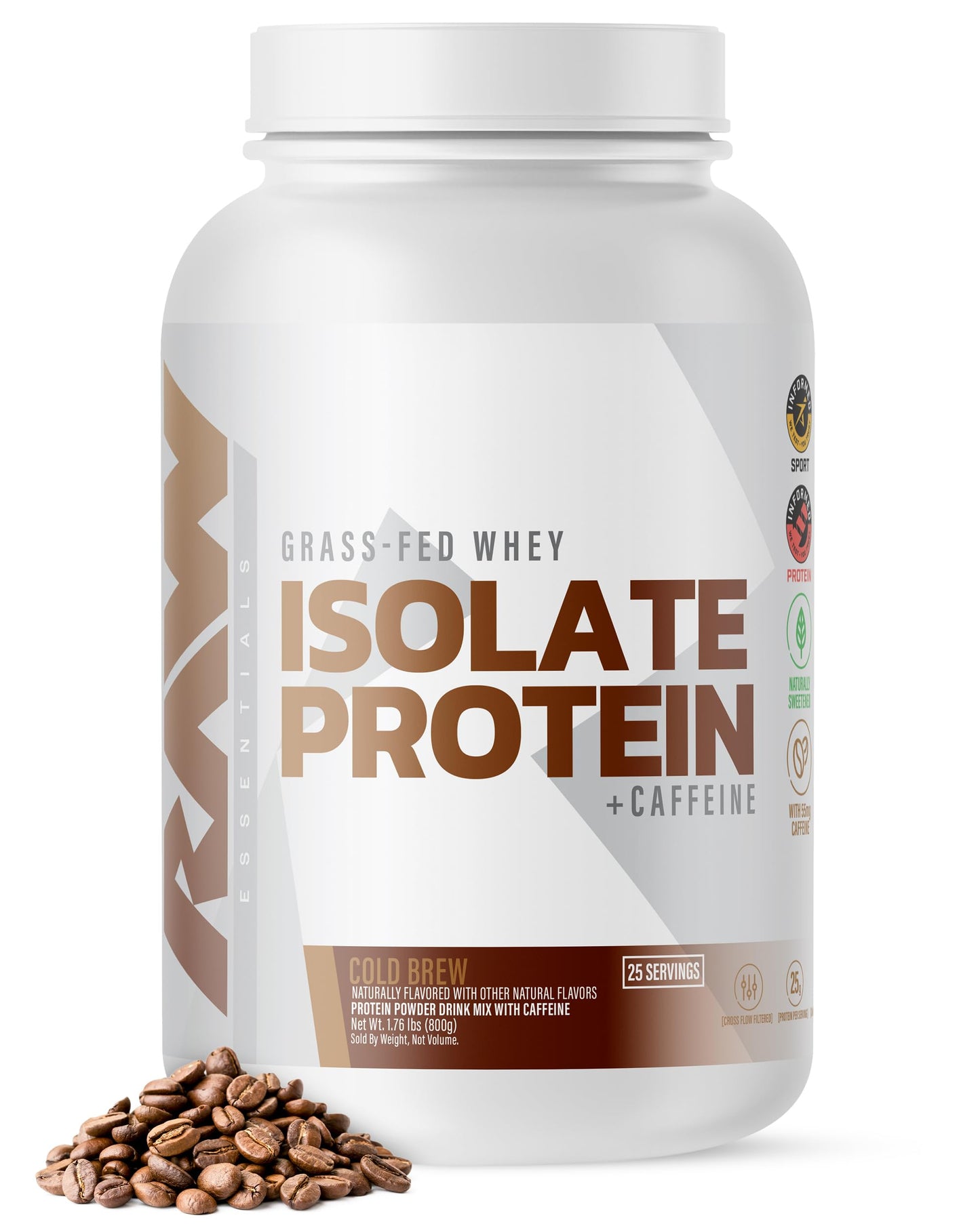 RAW Whey Isolate Protein Powder, Vanilla (CBUM Itholate) - 100% Grass-Fed Sports Nutrition Powder for Muscle Growth & Recovery - Low-Fat, Low Carb, Naturally Flavored - 25 Servings