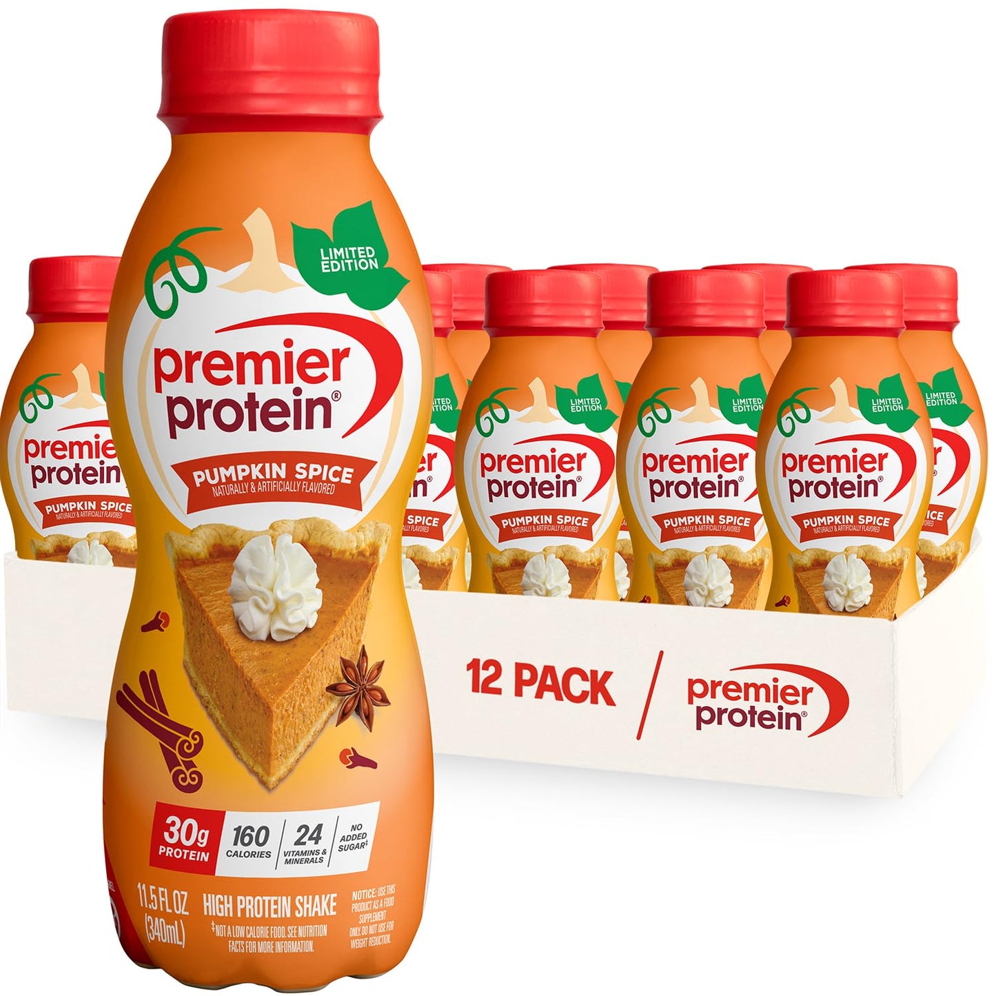 Premier Protein 30g High Protein Shake, Chocolate, 12 Pack | 160 Calories, 24 Vitamins & Minerals, No Added Sugar, Supports Muscle Health, Gluten-Free, 11.5 oz