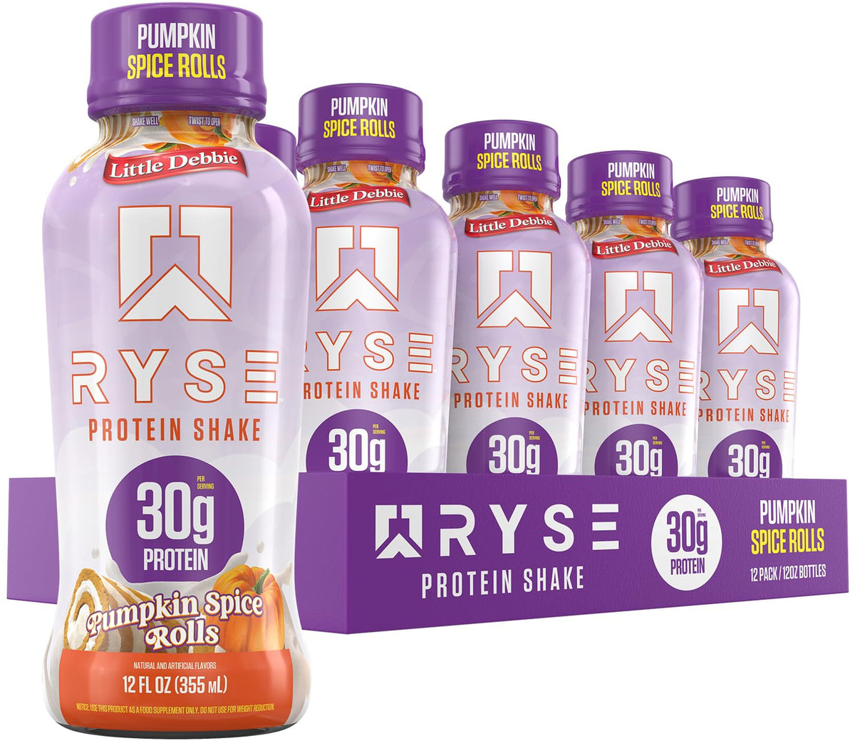 RYSE Protein Shake - Fudgsicle The Original Fudge Pop - 30g Protein Ready to Drink - 160 Calories, Zero Added Sugar, Gluten Free - Smooth & Delicious Nostalgic Flavors - 12 Fl Oz (12 Pack)