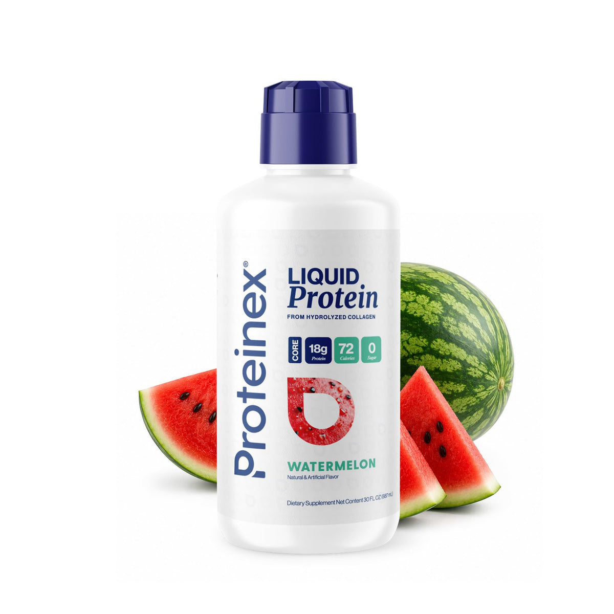 Proteinex Core Liquid Collagen Peptides, 18g Complete Protein | Doctor Recommended | Supports Recovery & Wound Healing | Zero Sugar, Zero Carbs, Ready to Drink | (Natural Pina Colada, 30 Fl Oz)