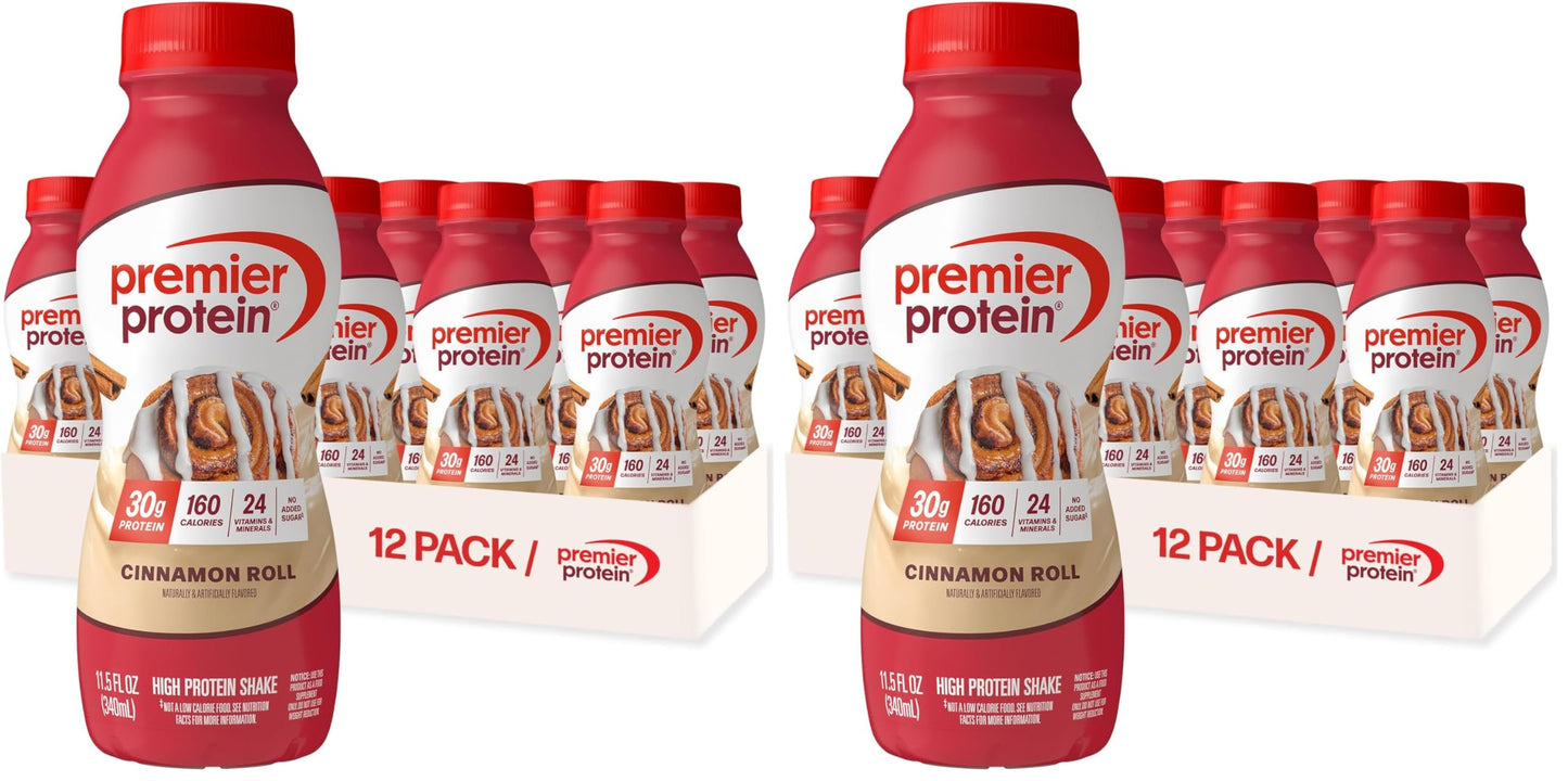 Premier Protein 30g High Protein Shake, Chocolate, 12 Pack | 160 Calories, 24 Vitamins & Minerals, No Added Sugar, Supports Muscle Health, Gluten-Free, 11.5 oz