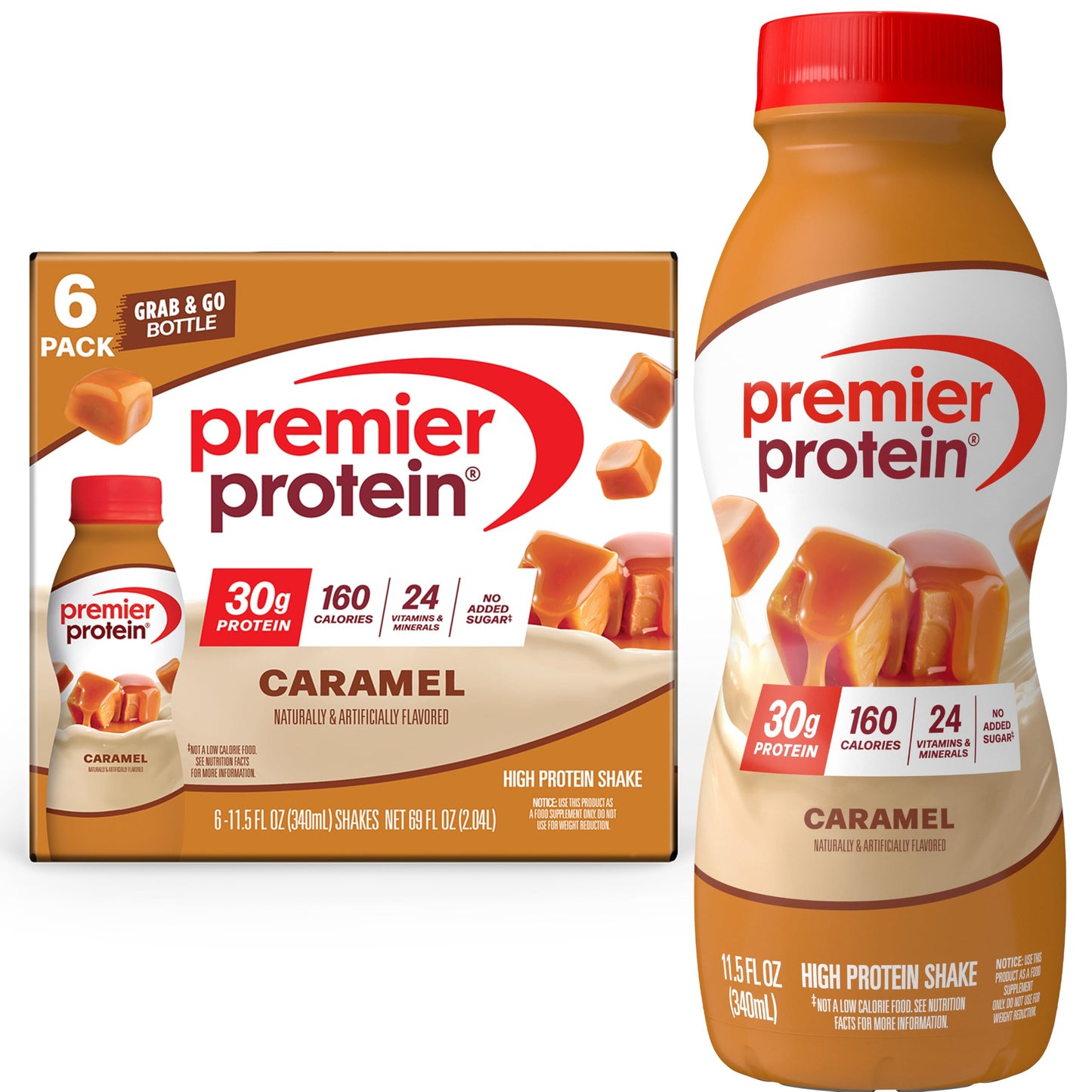 Premier Protein 30g High Protein Shake, Chocolate, 12 Pack | 160 Calories, 24 Vitamins & Minerals, No Added Sugar, Supports Muscle Health, Gluten-Free, 11.5 oz