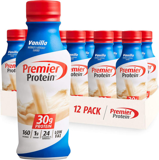 Premier Protein 30g Protein Shake, Vanilla, 14 Fl Oz (Pack of 12) bottle