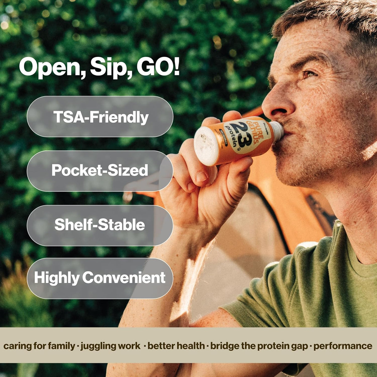 Pure Genius 23g Protein Shot | 100 Calories, No Sugar, No Fat | 24 Shots